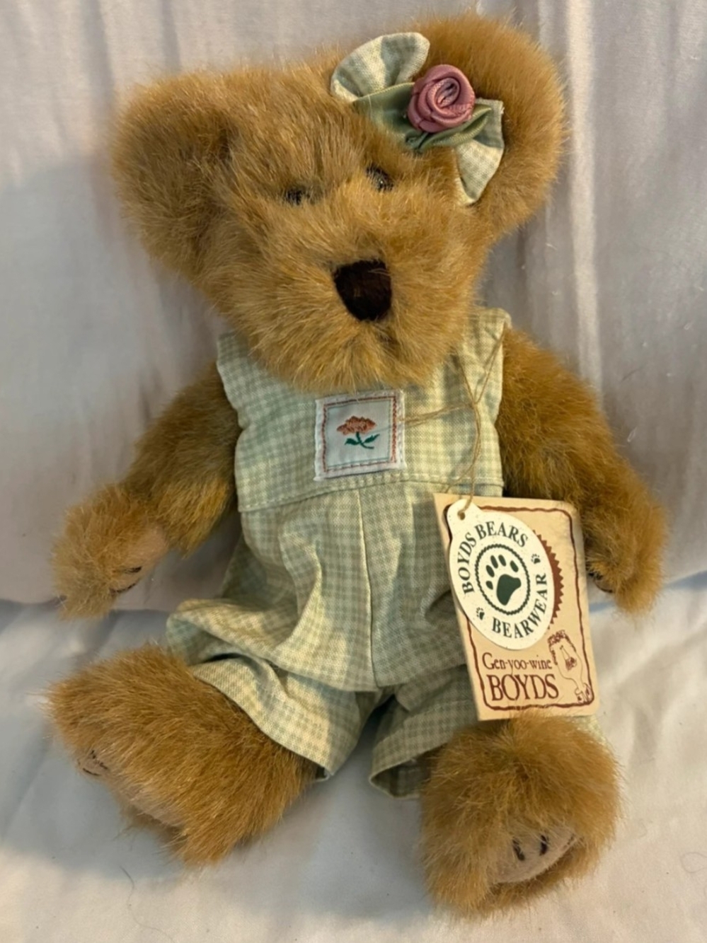 Boyds Bears Retired Leiselle Bloomengrows Teddy Bear 2001 NWT
